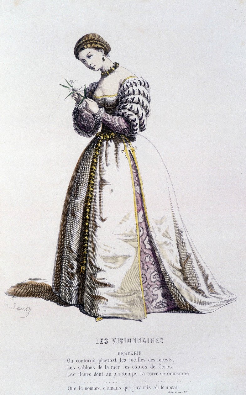 Hesperie in "les visionnaires" (door Jean Desmarets Saint Sorlin in 1637), in "het Franse theater in de 16e en 17e eeuw vóór Molière" door Edouard Fournier. door Unknown artist