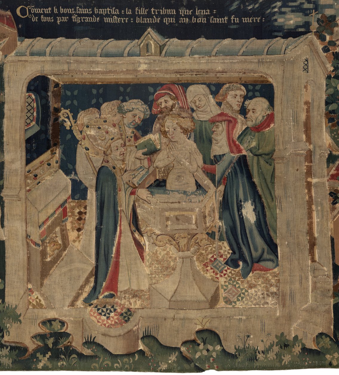 Geschiedenis van Sint Piat en Sint Eleuthère, Scene 13: De doop van Blanda door Unknown artist