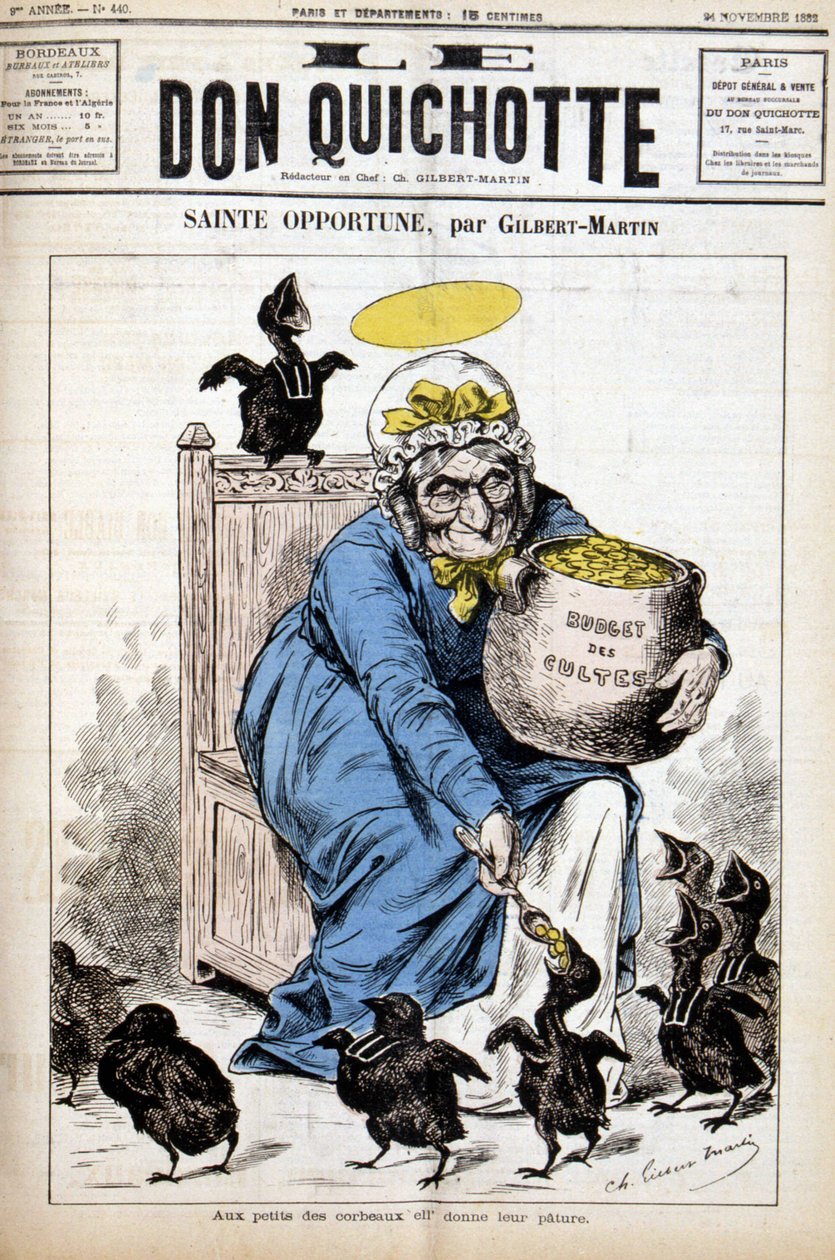 Heilige Opportune en het budget van culten: aan de kleine kraaien geeft ze hun voedsel - in 