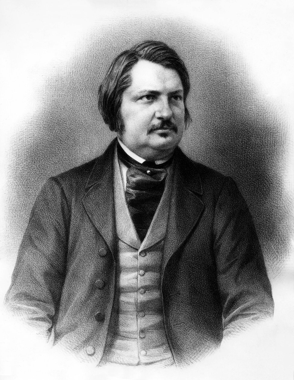 Honoré de Balzac (1799-1850) Franse romanschrijver, c. 1840 door Unknown artist