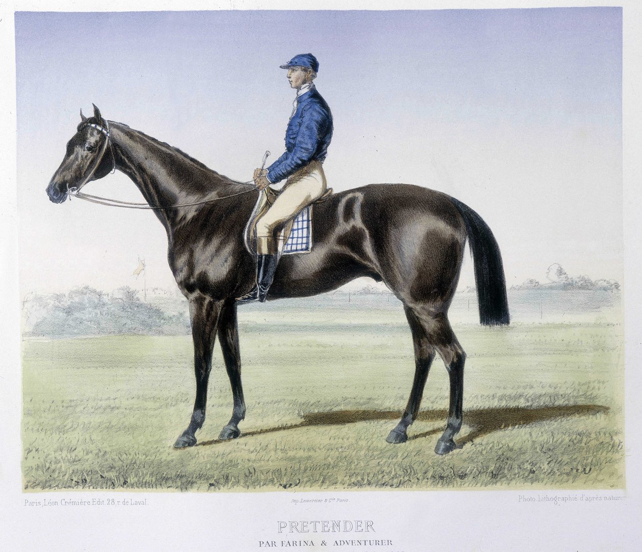 Paardrijden: Pretender, winnaar van de Engelse derby door Unknown artist