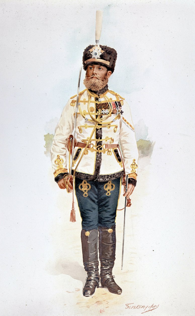 Huzaren van de Russische Garde onder Nicolaas II door Unknown artist