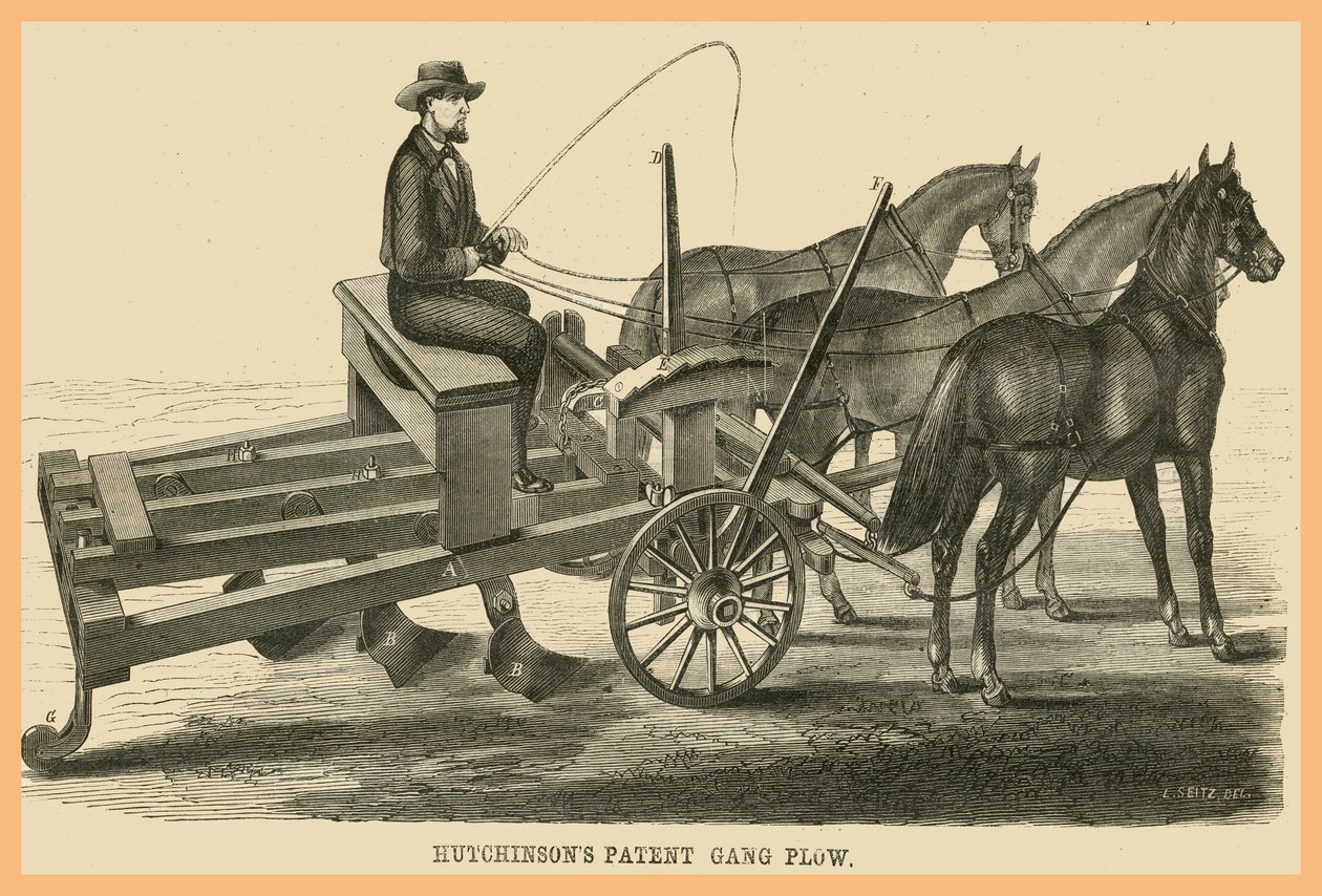 Hutchinson gepatenteerde ploeg door Unknown Artist