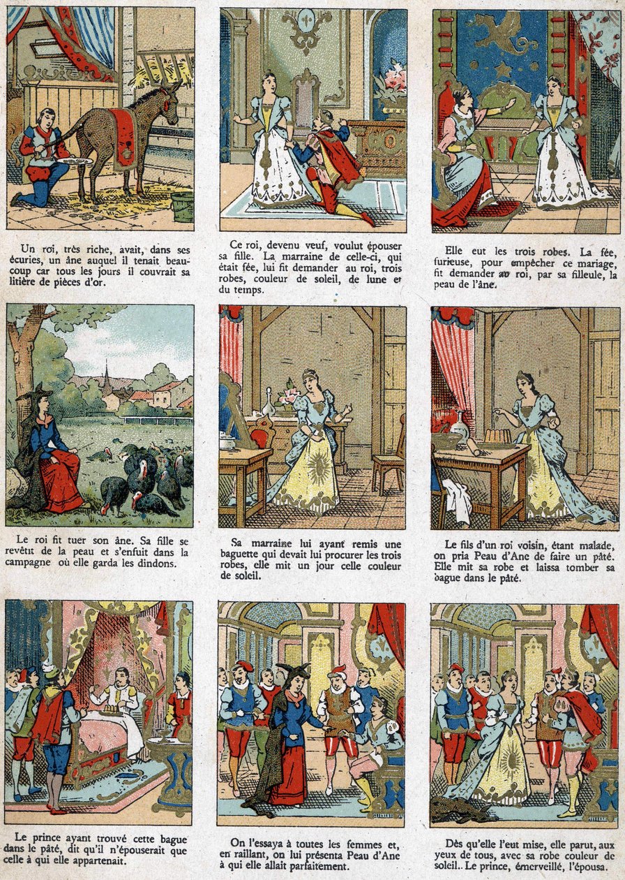 Illustratie voor Ezelshuid, sprookje van Charles Perrault. door Unknown artist