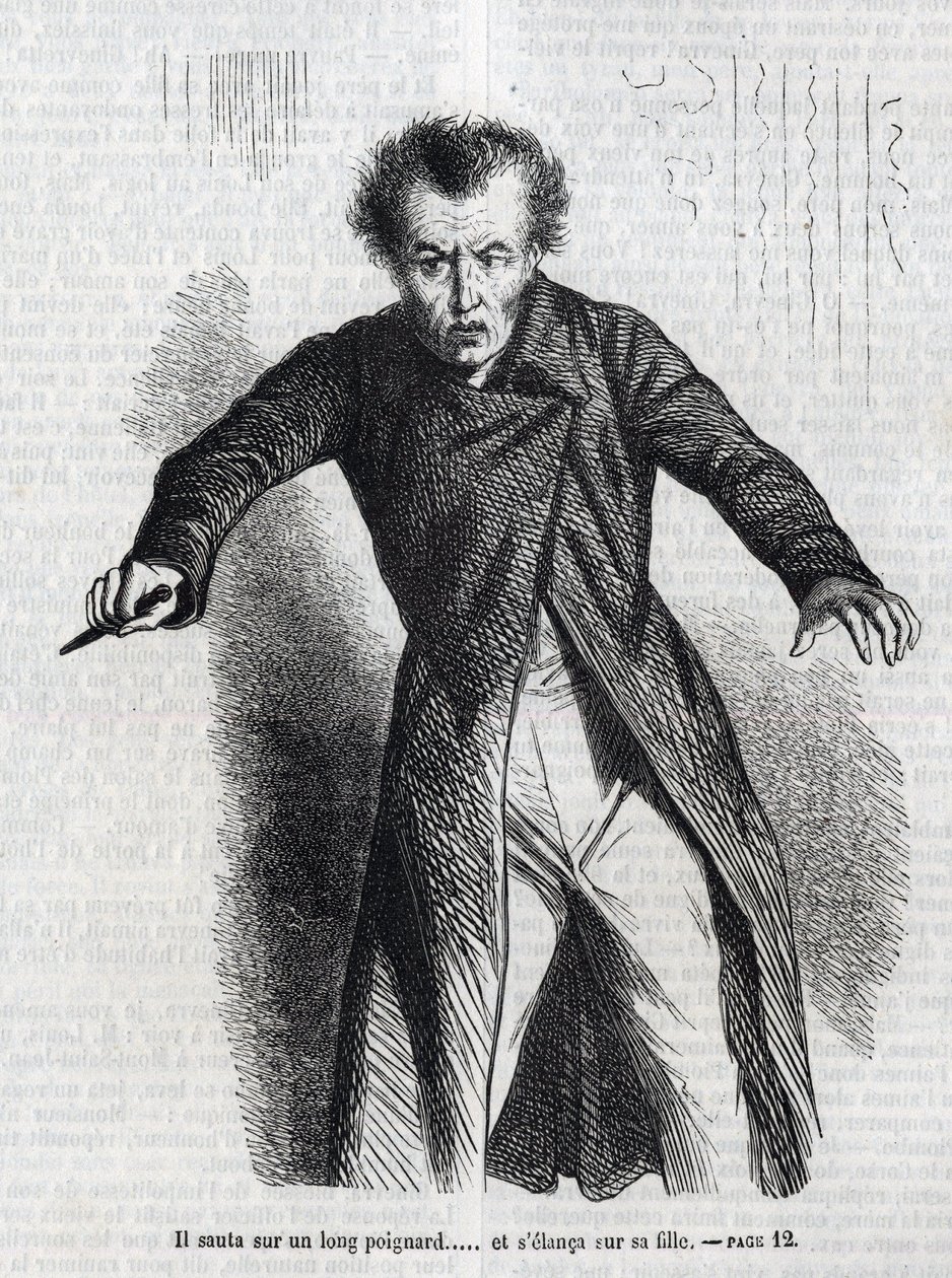 Illustratie van "La Vendetta", roman door Honore de Balzac (1799-1850) door Unknown artist