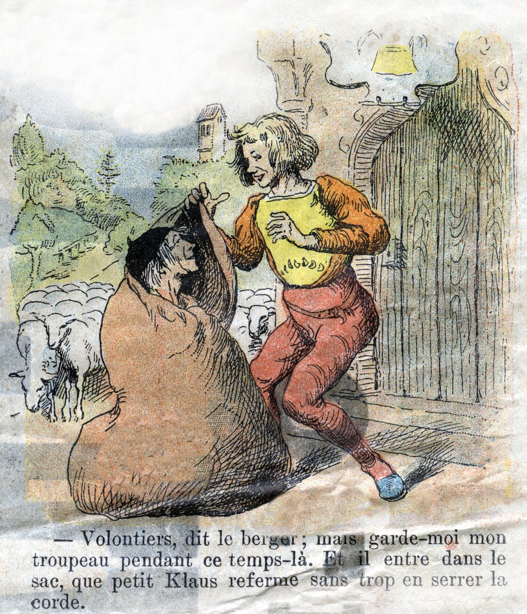 Illustratie uit het einde van de 19e eeuw voor het verhaal van Hans Christian Andersen (1805-1875) 