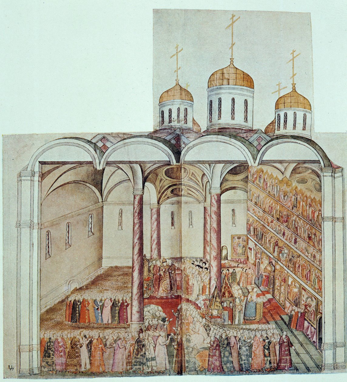 Inhuldiging van Michael III, Tsaar van Rusland (Mikhael Romanov) door Unknown artist