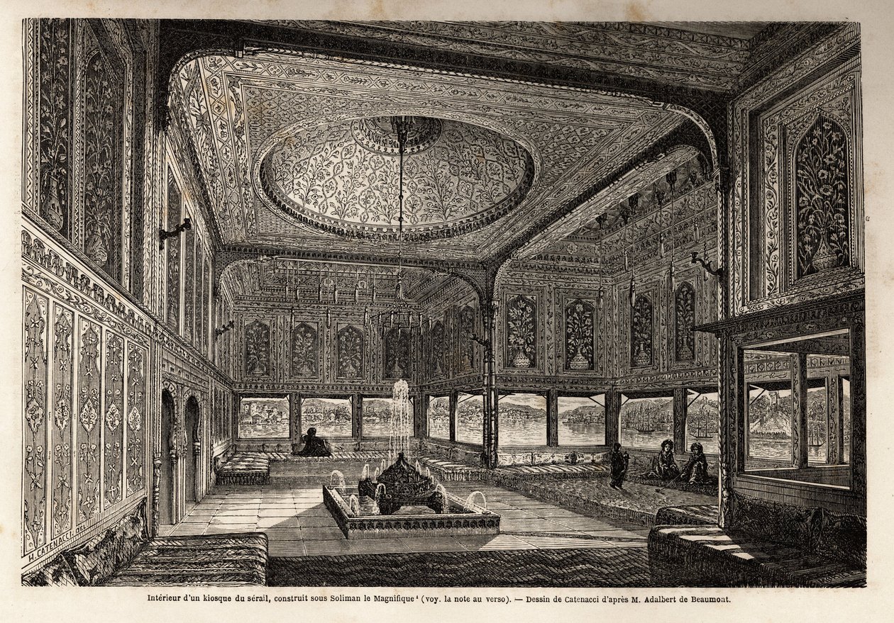 Binnenkant van een kiosk van het serail in Constantinopel door Unknown artist