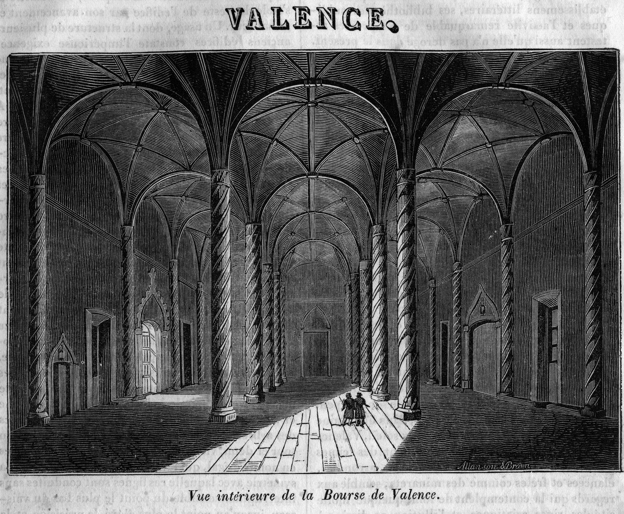 Interne weergave van de beurs van Valencia in de 19e eeuw. door Unknown artist
