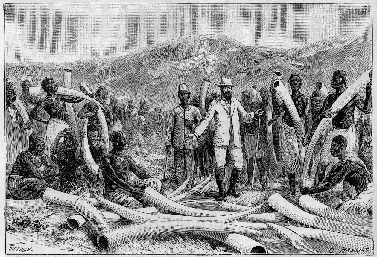 Ivoor in Afrika: olifantenslagtanden verzameld door Emin Pacha (Eduard Schnitzer, bekend als Mohammed Emin Pacha) door Unknown artist