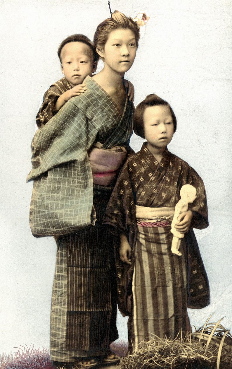 Japanse kinderen, eind 19e eeuw door Unknown artist