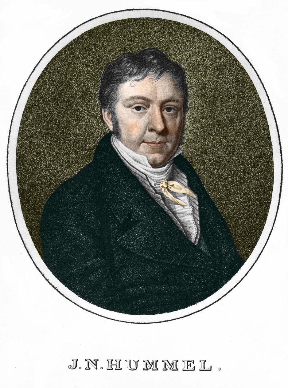 Jean Nepomucene Hummel (Johann Nepomuk Hummel) (1778-1837). Oostenrijkse pianist en componist door Unknown artist