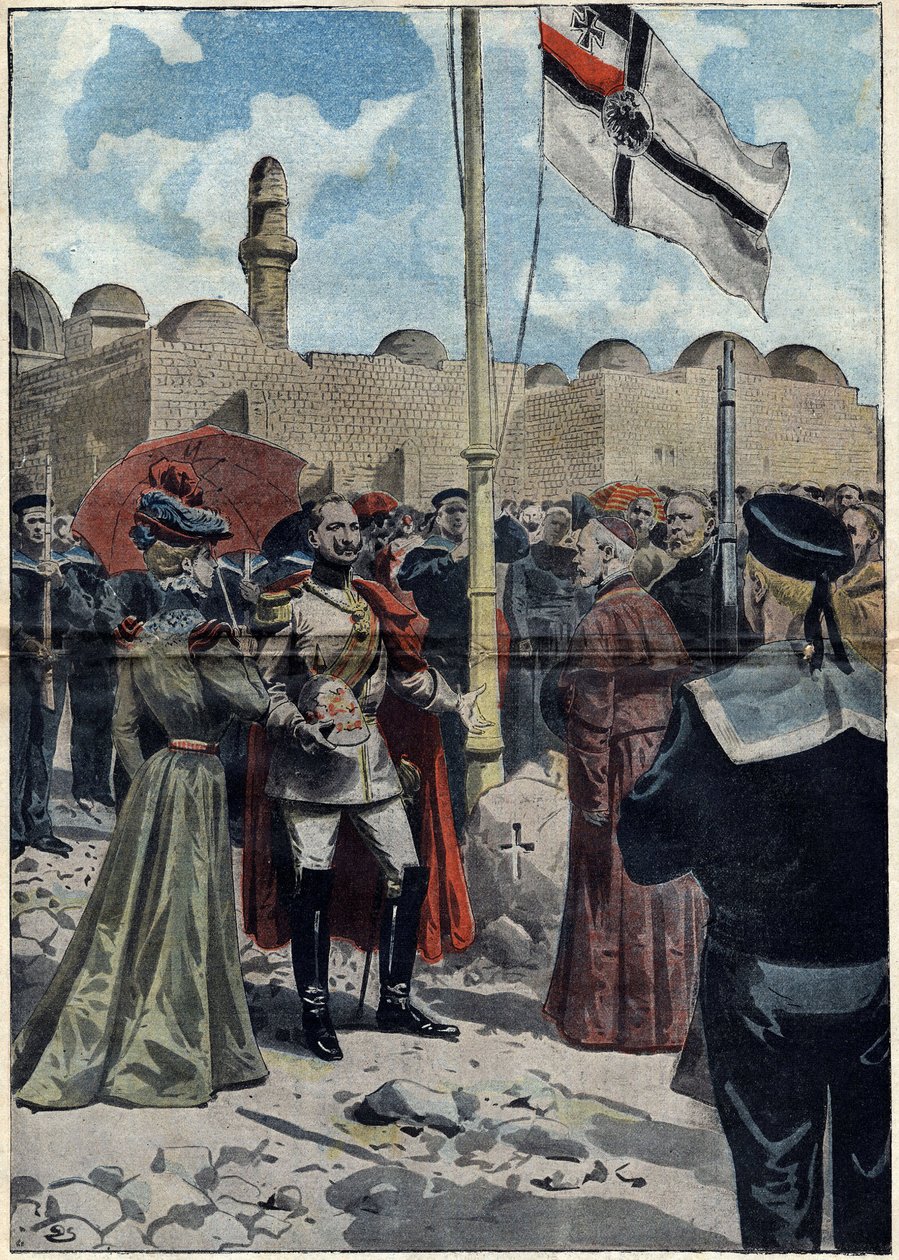 Jeruzalem - Allerheiligen 1898: Willem II (1859-1941), keizer van Duitsland en koning van Pruisen, neemt bezit van het land van de 
