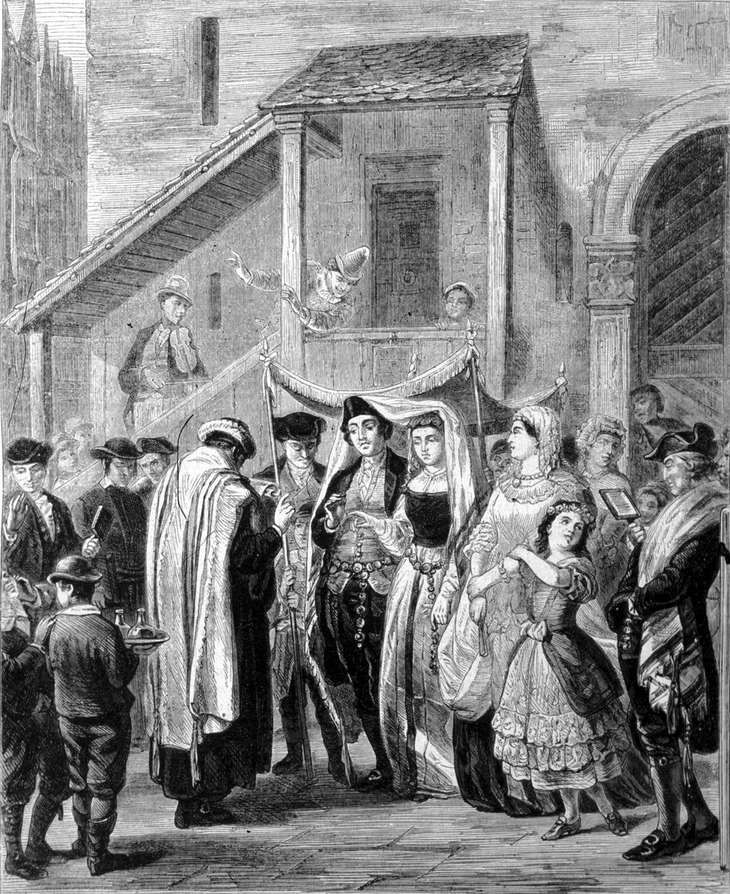 Joodse bruiloft in Duitsland door Unknown artist