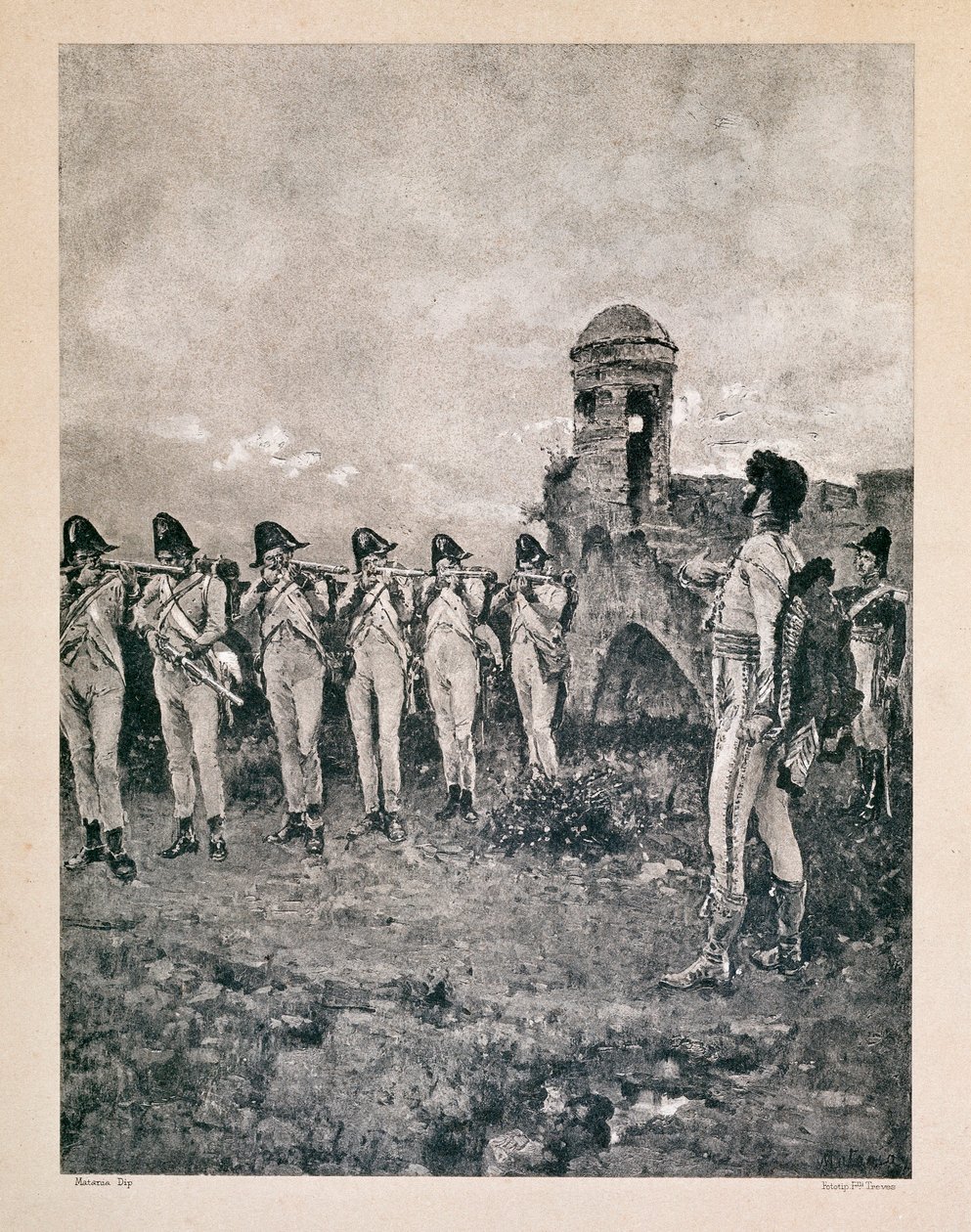 Joachim Murat (1767-1815), maarschalk van Frankrijk, koning van Napels, geëxecuteerd op 13/10/1815 in Calabrië. Afdrukken van de periode. door Unknown artist