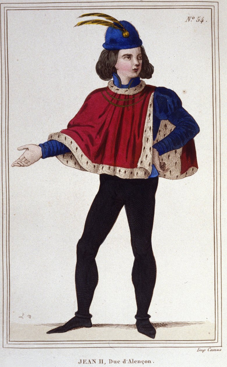 Jan II van Valois, hertog van Alençon (1409-1476). Bevel over het koninklijk leger vergezeld door Jeanne d