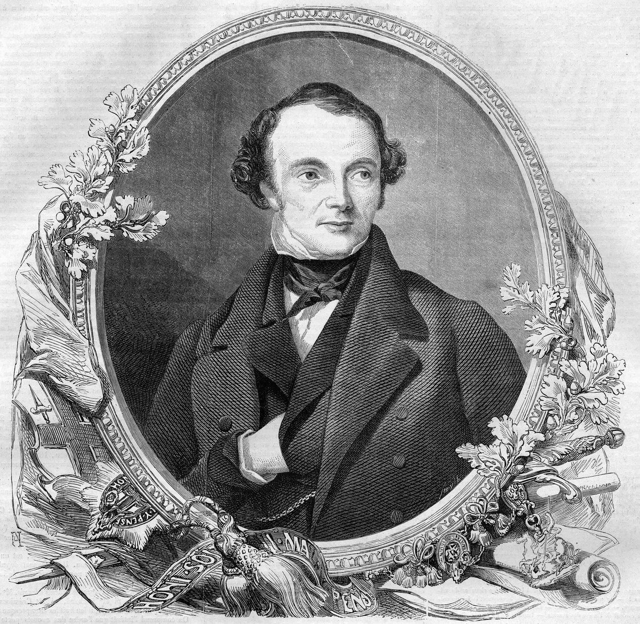 John Russell (1792-1878), Britse politicus gravure uit 1860 door Unknown artist