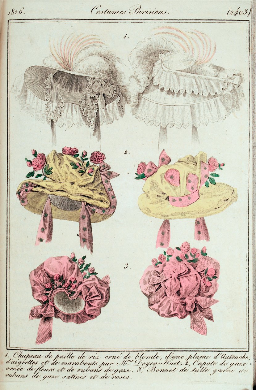 Journal des dames et des modes, Parijse kostuums door Unknown artist