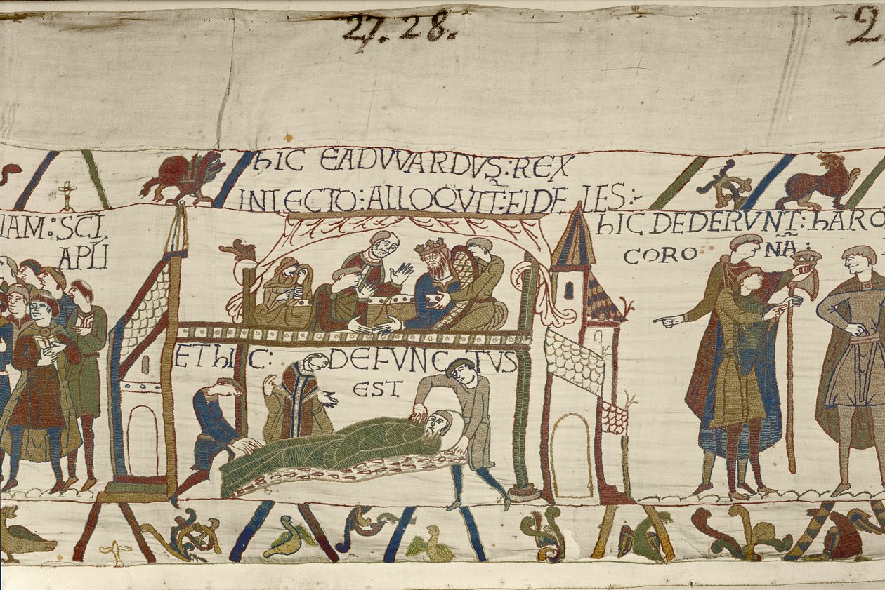 Koning Edward de Belijder op zijn sterfbed, Tapijt van Bayeux door Unknown artist
