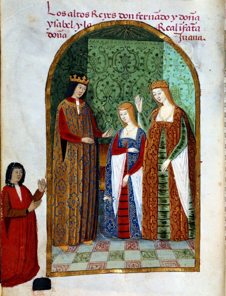 Koning Ferdinand II, Koning van Aragon en Sicilië, Joan, Koningin van Castilië en Isabella I van Castilië door Unknown artist