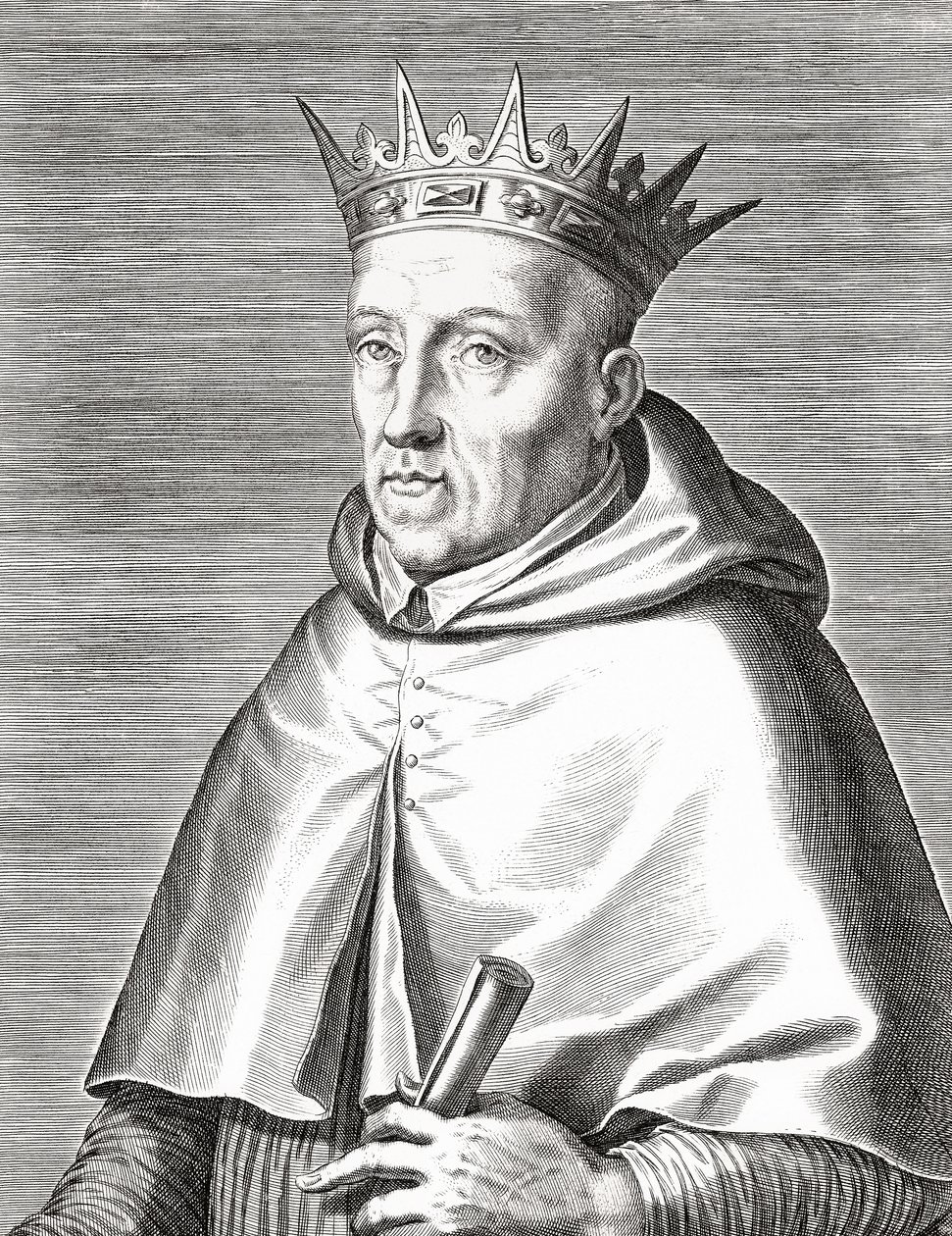 Koning Hendrik I van Portugal en een kardinaal (portret) door Unknown artist