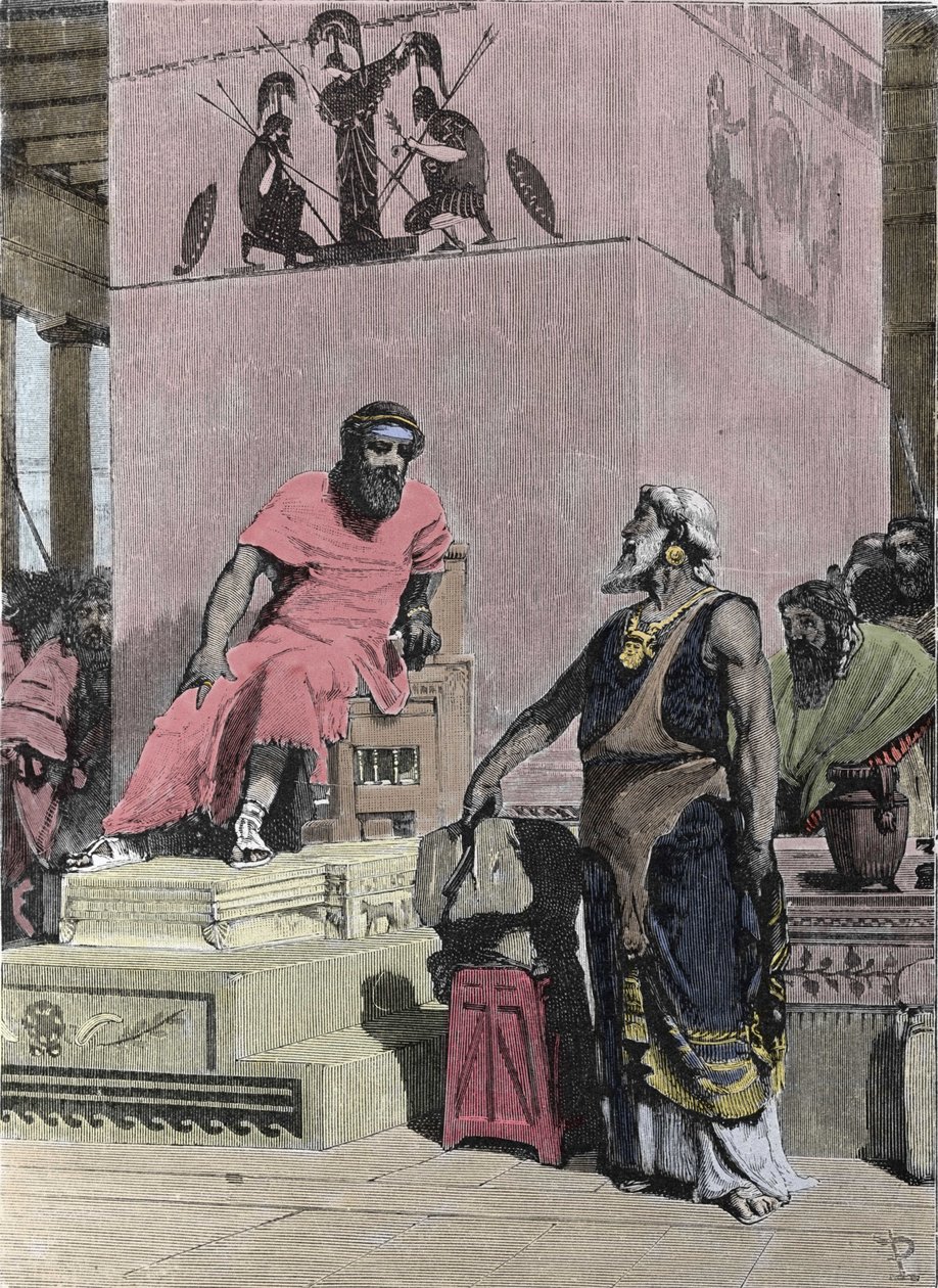 Koning Tarquinius de Oudere, van Etruskische afkomst door Unknown artist