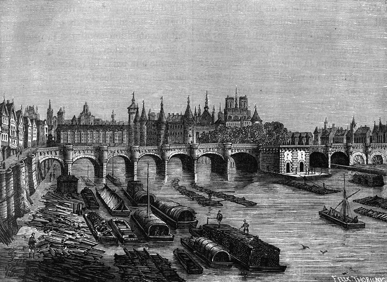 Le pont Neuf à Paris sous Henri III - in 