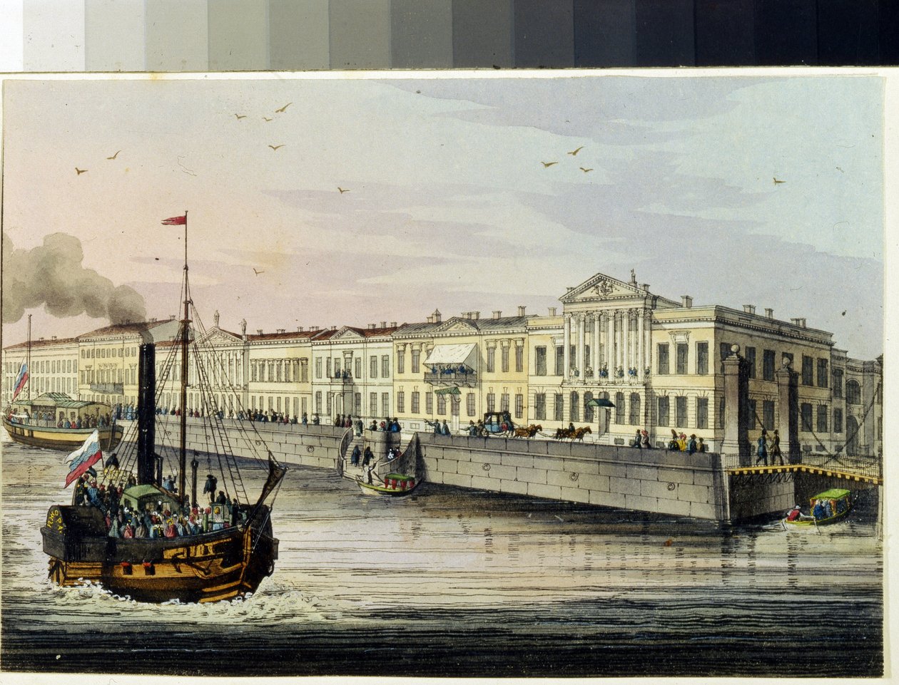 De Engelse kade in Sint-Petersburg (Album van Marie Taglioni) door Unknown artist