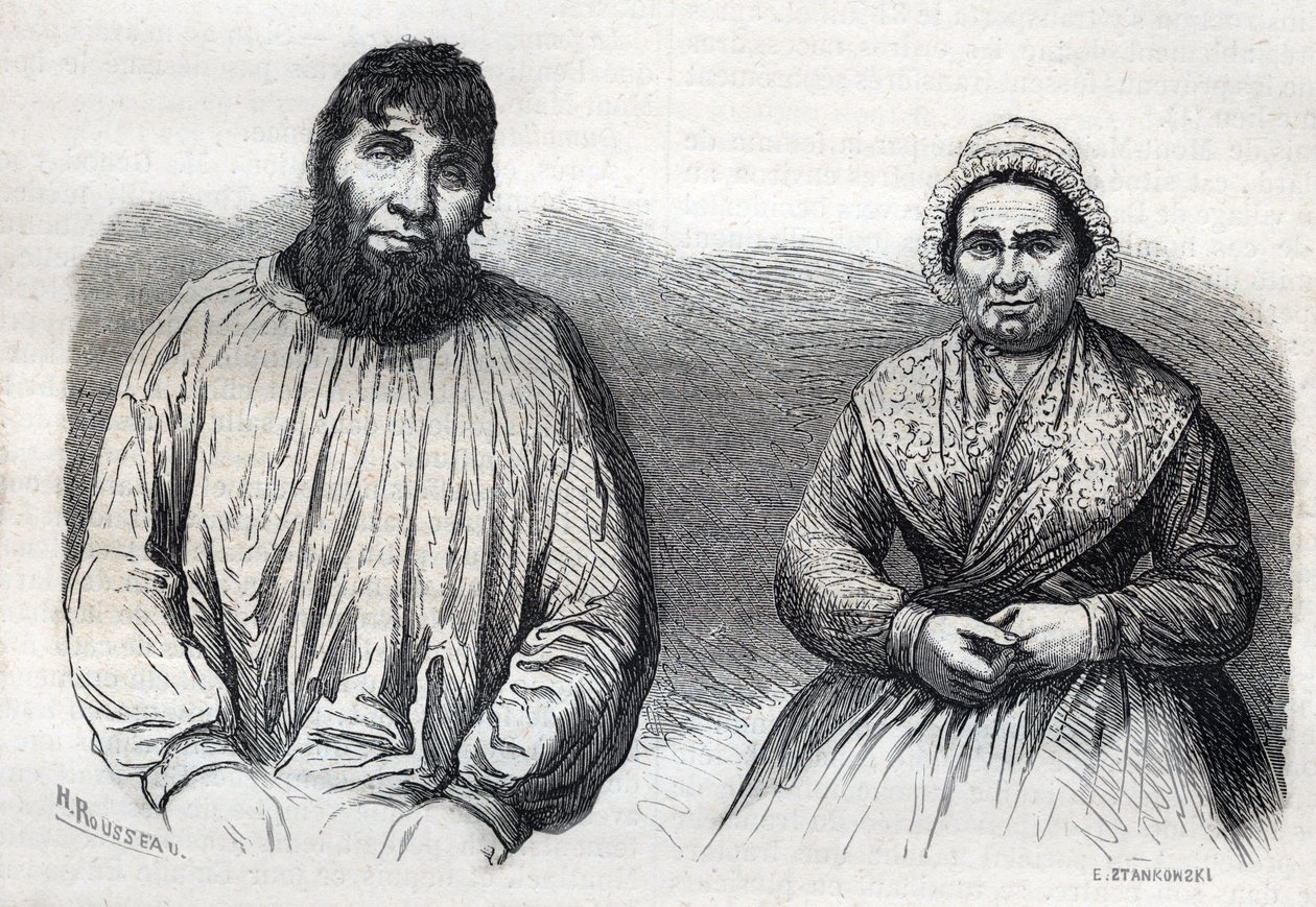 De echtgenoten Dumollard (Martin Dumollard (1810-1862) en zijn vrouw medeplichtige Marie Anne Martinet (1814-1875) door Unknown artist