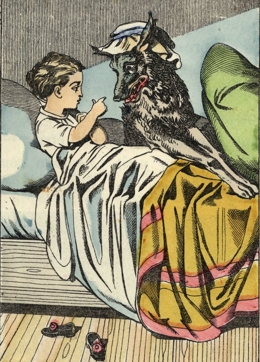 Roodkapje vraagt de wolf: 