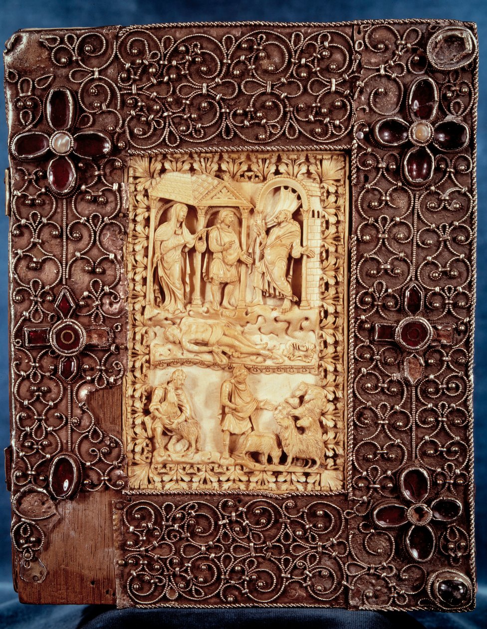 Onderste schotel van de Psalter van Karel de Kale door Unknown artist