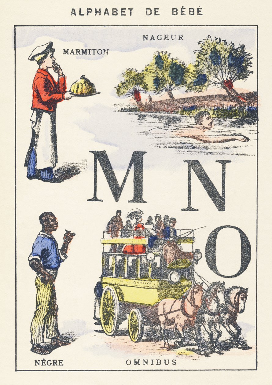 M N W: pot, zwemmer, neger, omnibus door Unknown artist