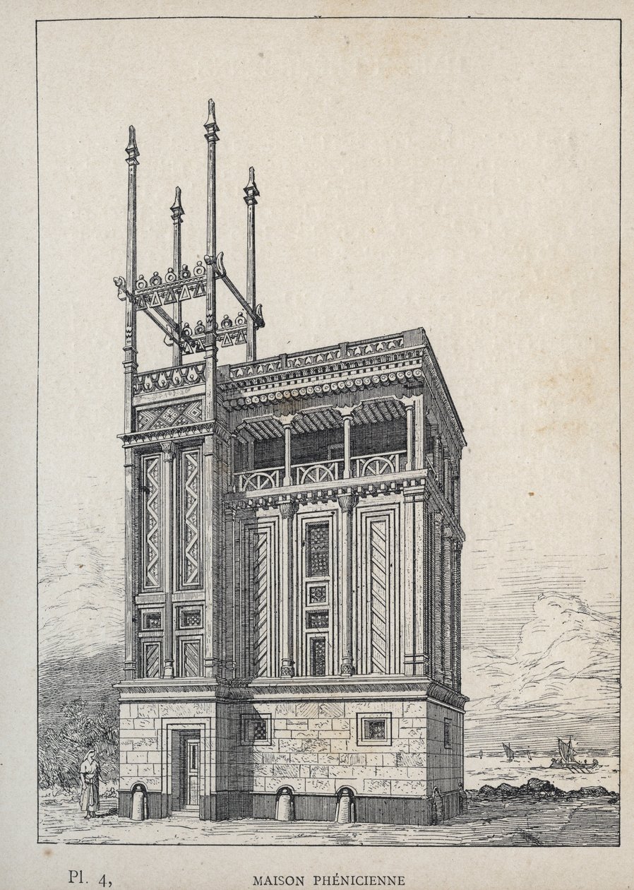 Maison Phenicienne - (Fenicisch Huis, Wereldtentoonstelling, Parijs) door Unknown artist