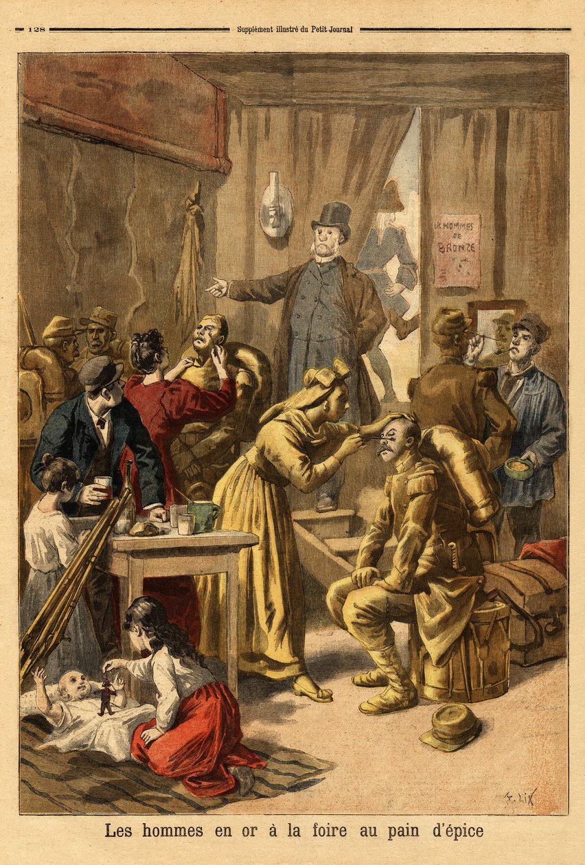 Make-up van acteurs van een levend schilderij 