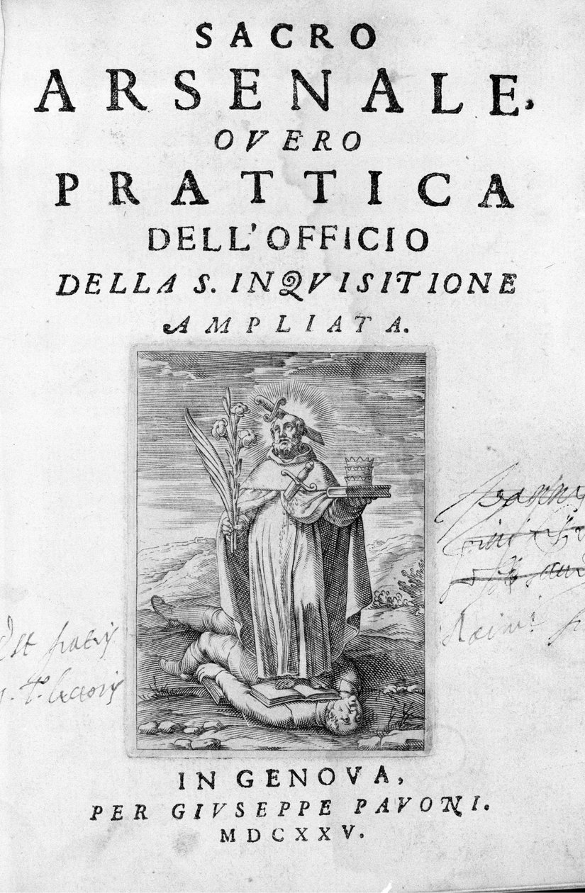 Handboek van de Inquisiteur: Praktijk van de Inquisitie, Genua door Unknown artist