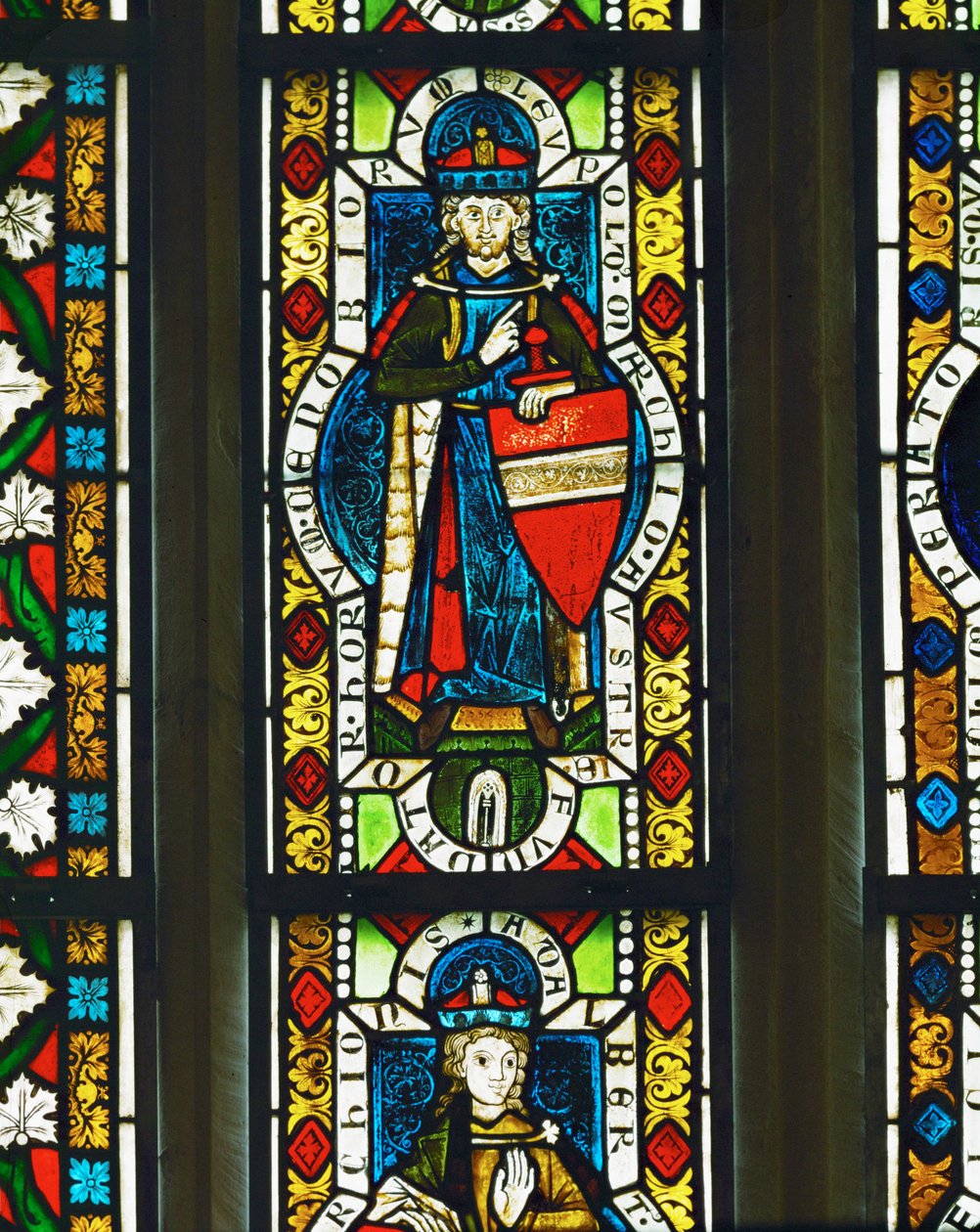 Markgraaf Leopold III van Babenberg (glas in lood) door Unknown Artist