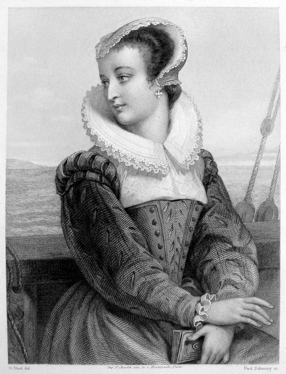 Marie Stuart - gravure door Unknown artist