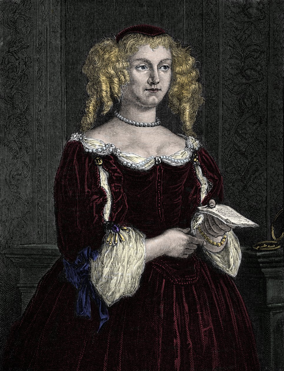Marie de Rabutin-Chantal, Markiezin van Sevigne bekend als Madame de Sevigne. Gravure uit 1862 in 