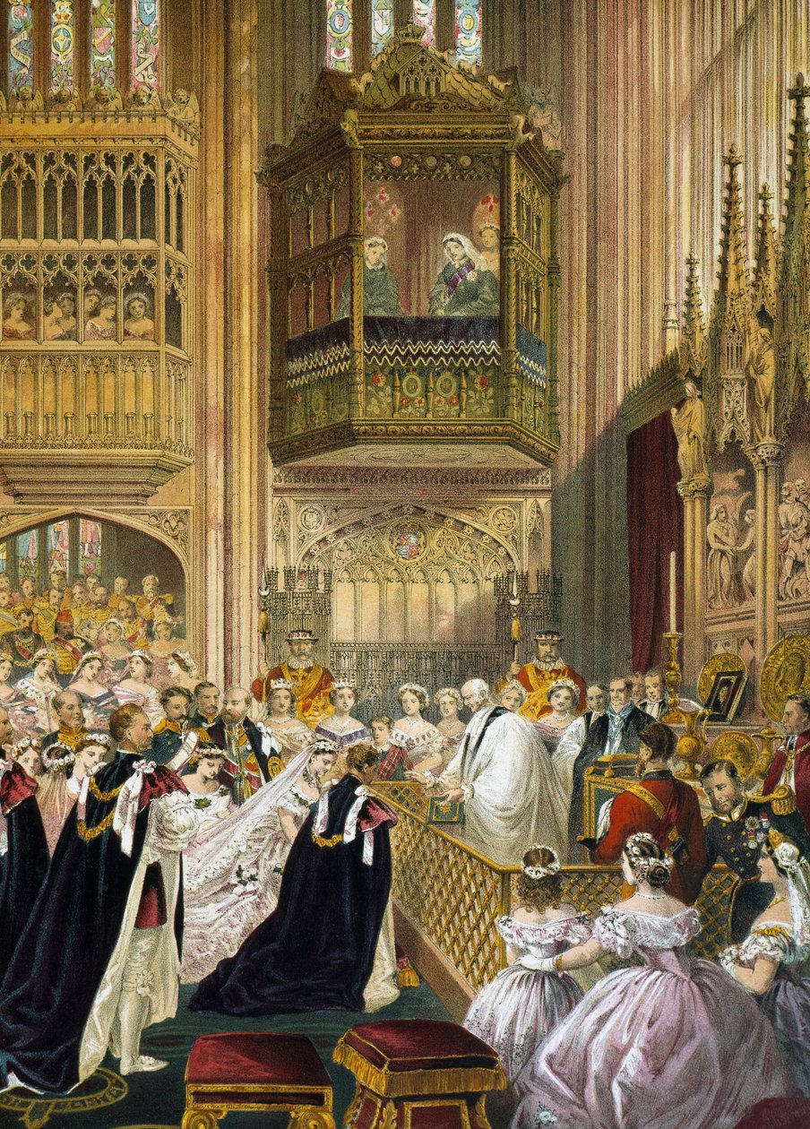 Huwelijk van de Prins van Wales (die koning Edward VII van Engeland werd) (1841-1910) met Alexandra van Denemarken (Alexandra Caroline Marie Charlotte Louise Julie van Sleeswijk-Holstein-Sonderburg-Glucksbourg) (1844-1925) door Unknown artist