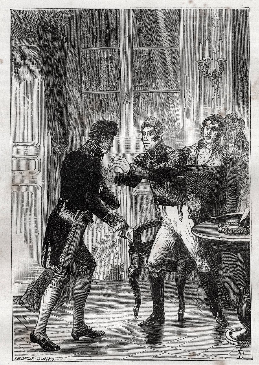 Ontmoeting tussen Charles Lemercier de Longpre (1778-1854), Baron d