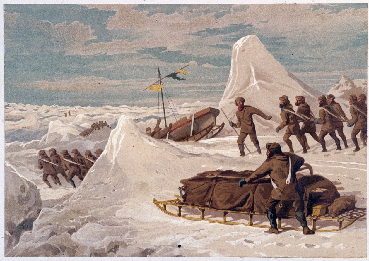 Mannen en sleeën - in 