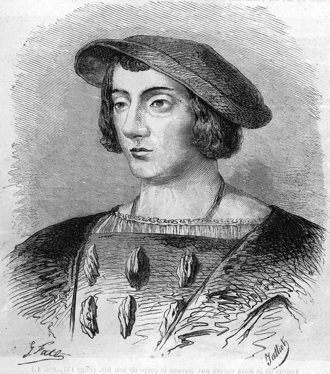 Monseigneur Florege; 19e-eeuwse gravure door Unknown artist
