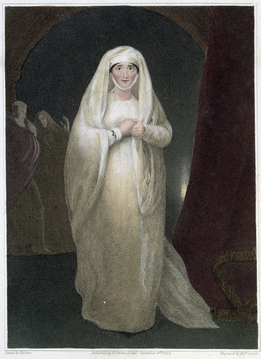 Mevrouw Siddons, in de rol van Lady Macbeth in Shakespeare