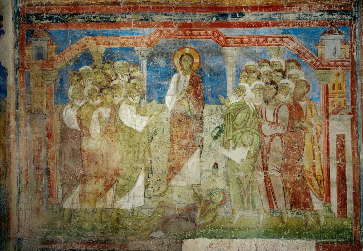 Muurschilderingen in de kerk van het benedictijnenklooster van Lambach, Opper-Oostenrijk (fresco) door Unknown artist