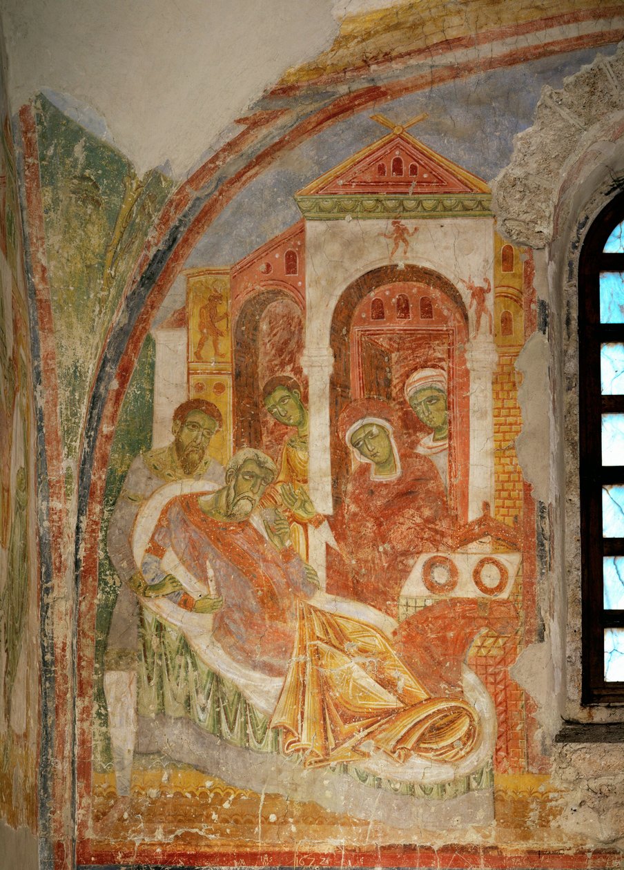 Muurschilderingen in de kerk van het benedictijnenklooster van Lambach, Opper-Oostenrijk (fresco) door Unknown artist