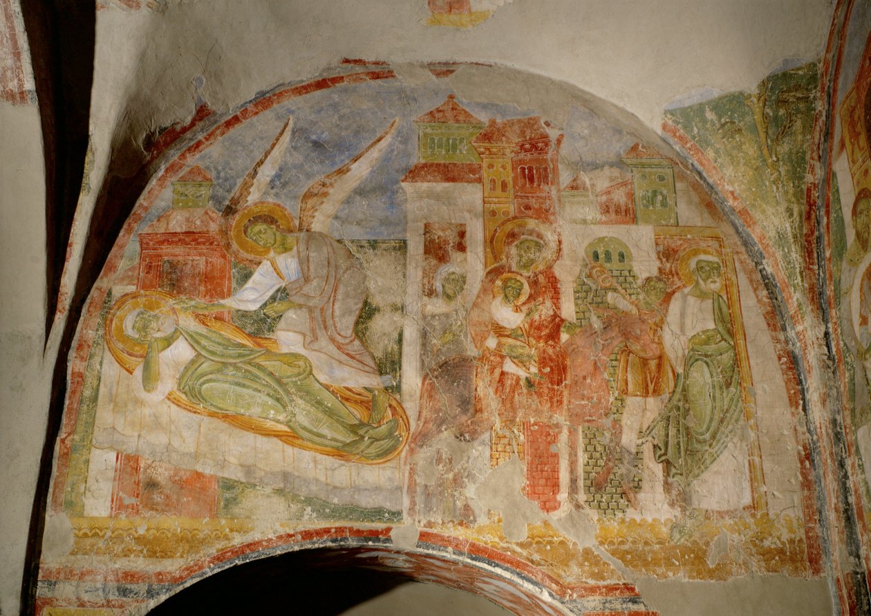 Muurschilderingen in de kerk van het benedictijnenklooster van Lambach, Opper-Oostenrijk (fresco) door Unknown artist