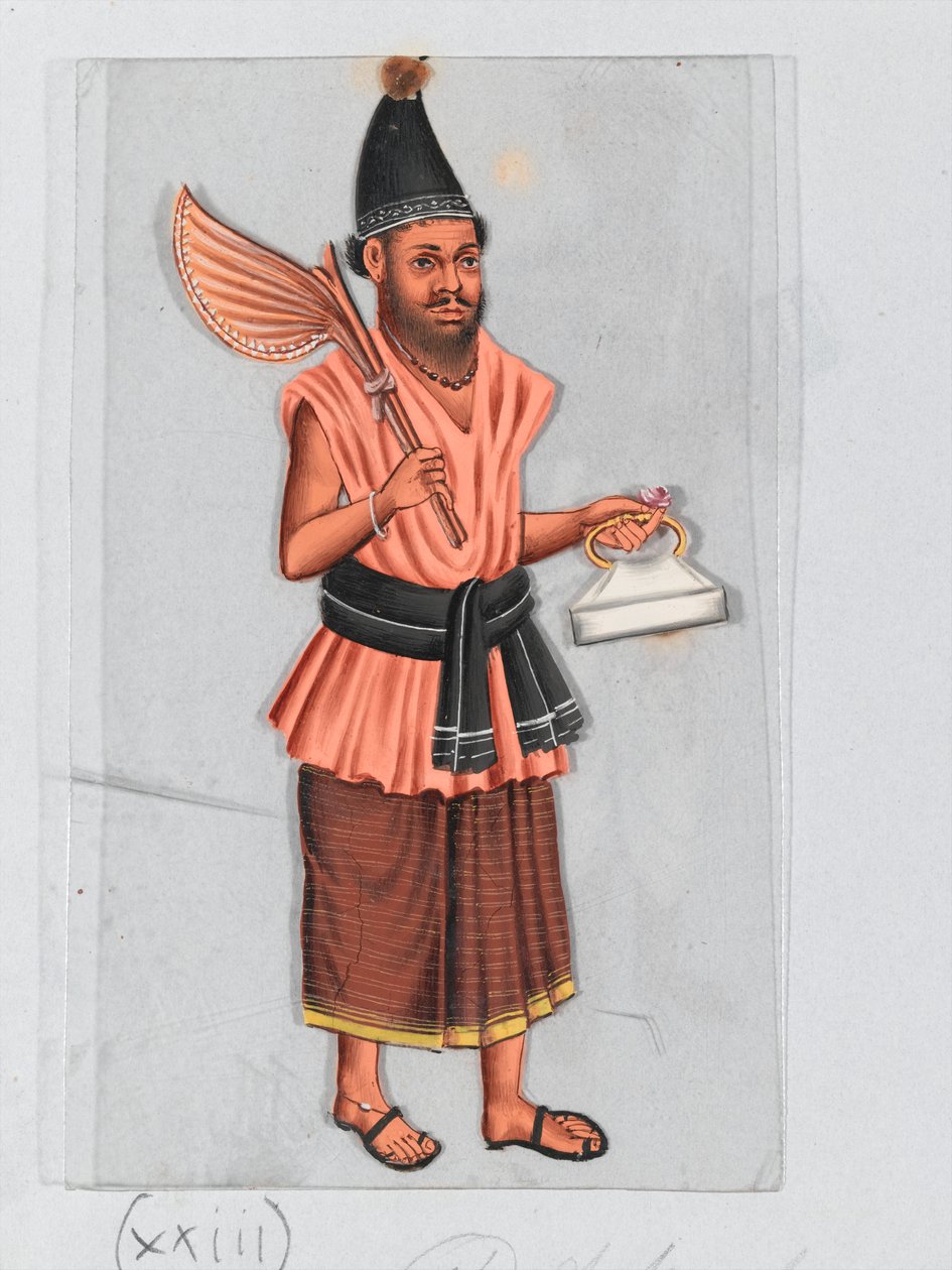 Moslim fakir, India door Unknown artist