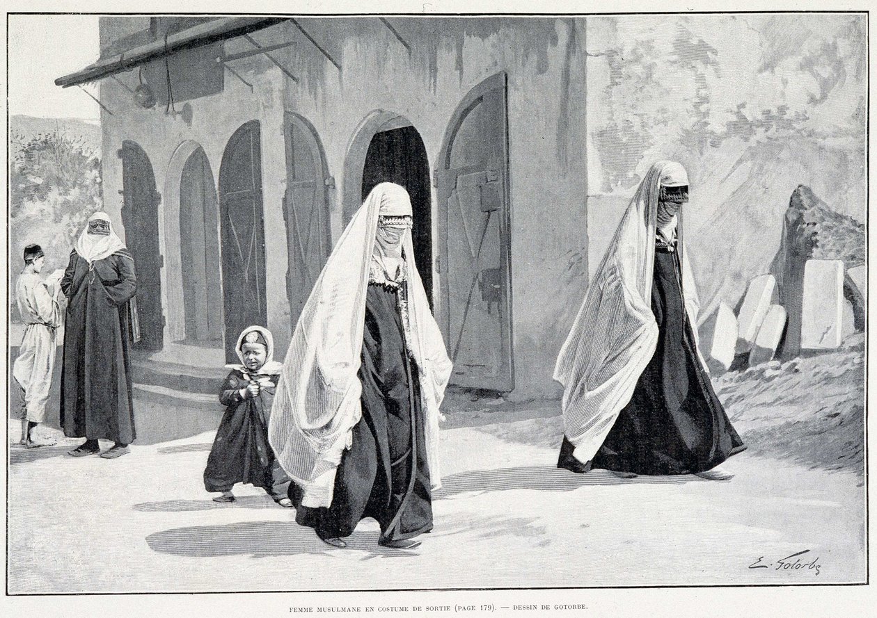 Moslimvrouwen in Bosnië. In Tour du monde 1/1896 door Unknown artist
