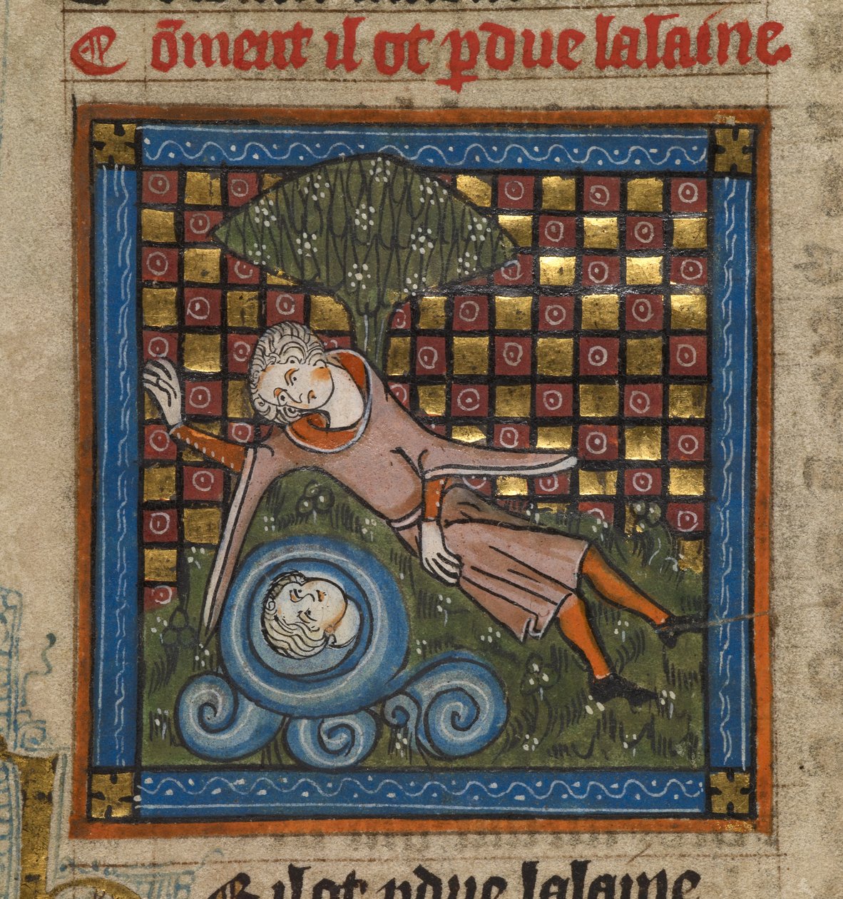 Narcissus bewondert zijn reflectie in een fontein, uit 