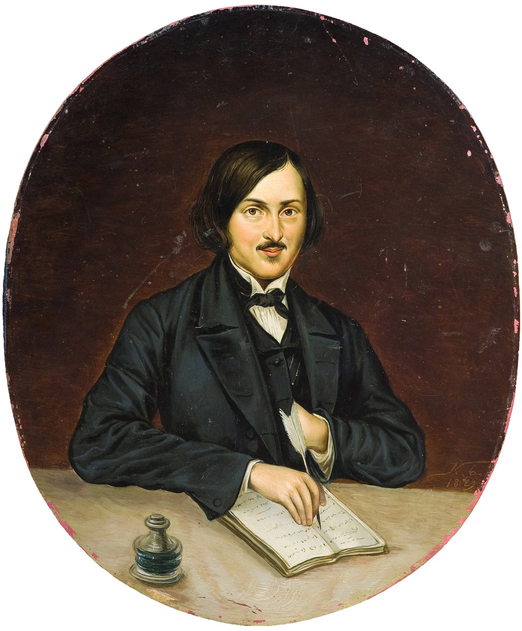 Portret van de auteur Nikolai Gogol (1809-1852) door Unknown artist